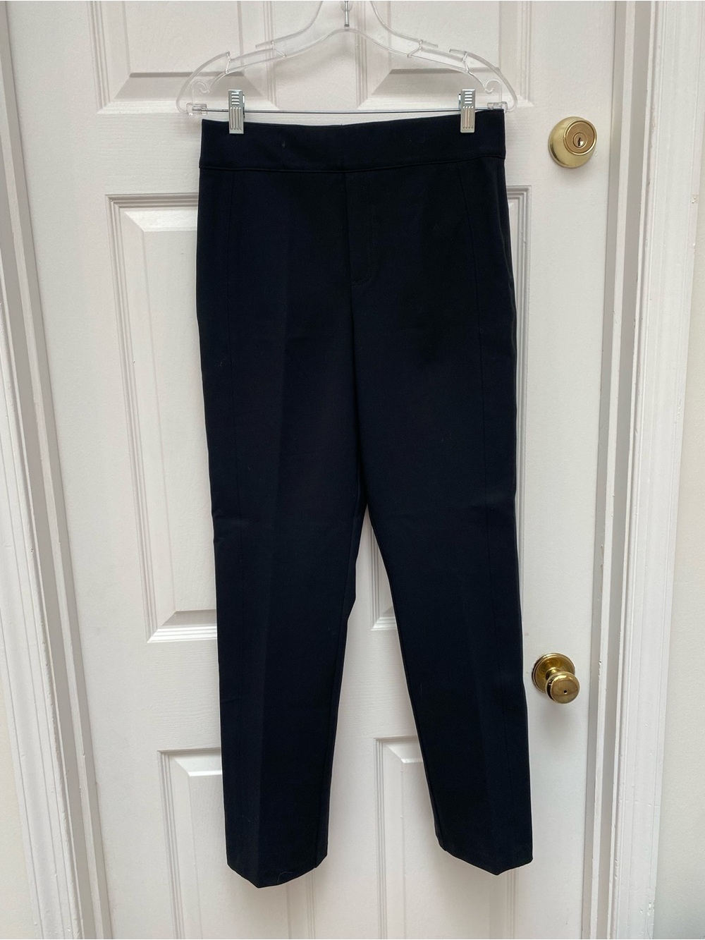 SPANX Black Perfect Pant Straight Leg Ponte Pants Trousers - Medium